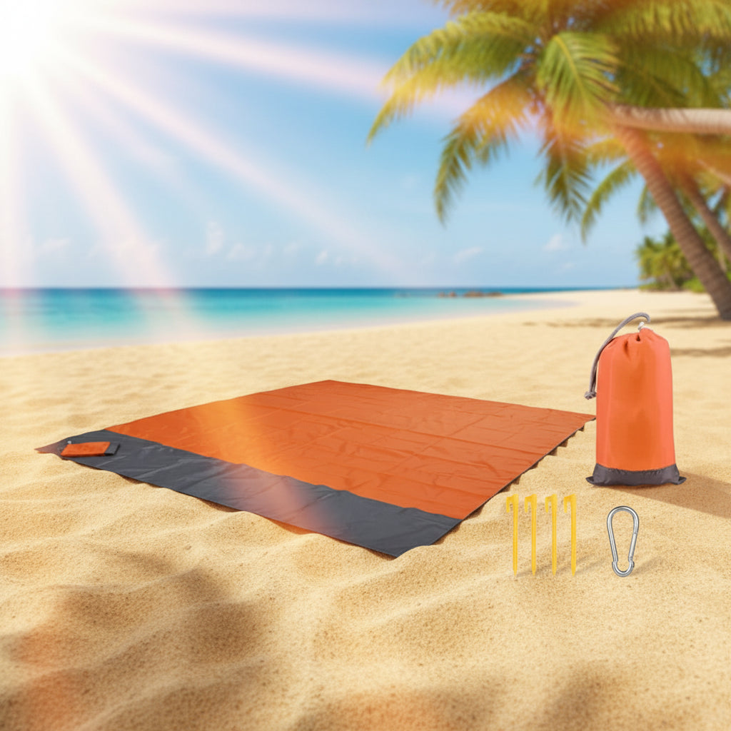 Tapis de Plage Anti-Sable — Le Sable Ne Colle Plus