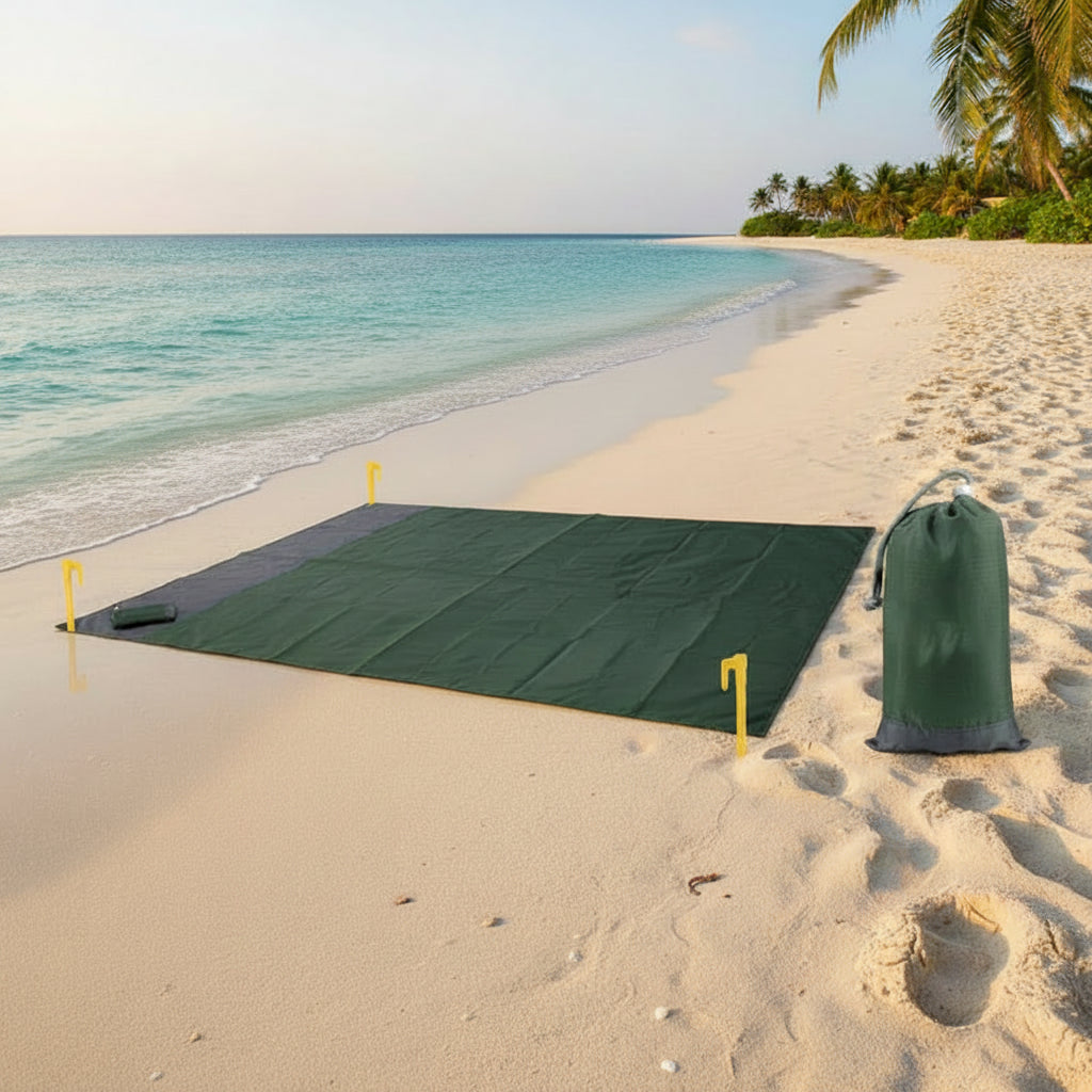 Tapis de Plage Anti-Sable — Le Sable Ne Colle Plus