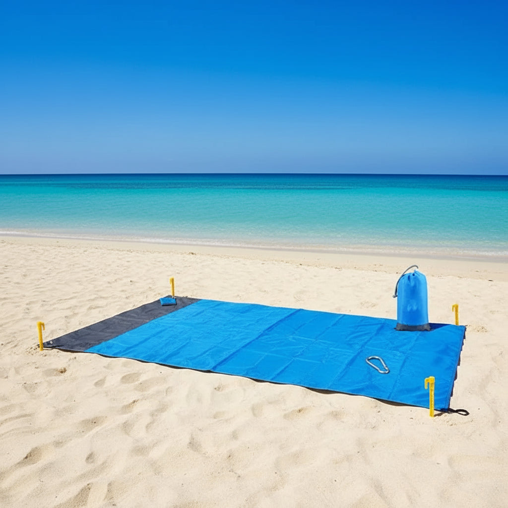 Tapis de Plage Anti-Sable — Le Sable Ne Colle Plus